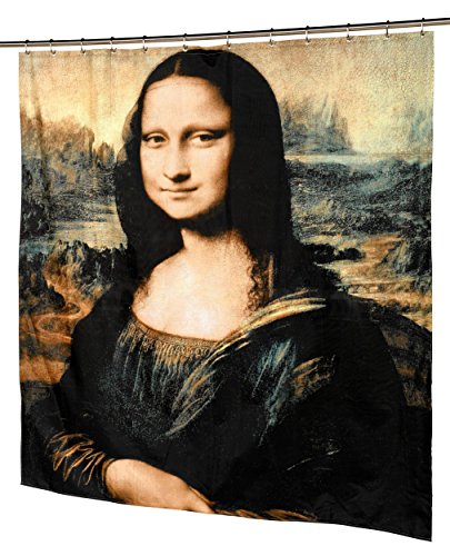 Louvre Collection Mona Lisa Design Fabric Shower Curtain Size: 70 inch x 72 inch