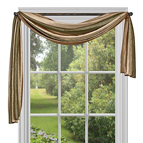 Ben&Jonah Collection Ombre Window Curtain Scarf 50x144 - Earth