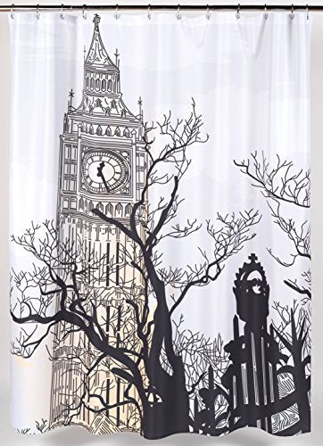 BenandJonah Collection Fabric Shower Curtain 70 x 72 inch London's Big Ben
