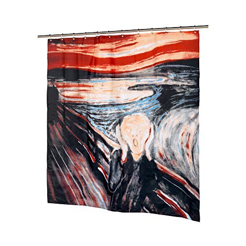 Park Avenue Deluxe Collection Park Avenue Deluxe Collection inch The Scream inch Fabric Shower Curtain