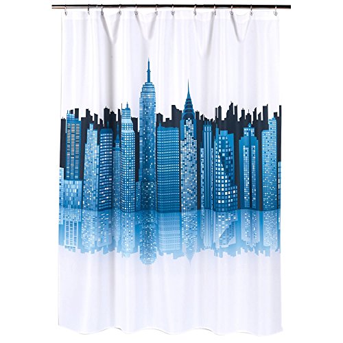 Park Avenue Deluxe Collection Park Avenue Deluxe Collection inch Cityscape inch Fabric Shower Curtain