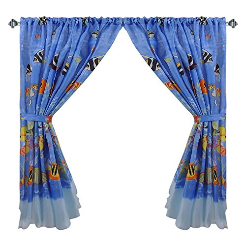Park Avenue Deluxe Collection Park Avenue Deluxe Collection inch Tropical Sea inch Fabric Window Curtain