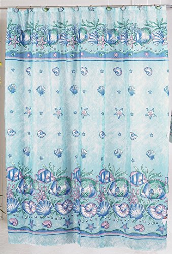 Under the Sea Fabric Shower Curtain Size: 70 inch x 72 inch