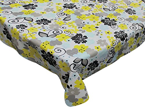 Park Avenue Deluxe Collection inch Retro Garden inch 52 inch x 90 inch Vinyl Flannel Backed Tablecloth