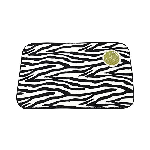 Park Avenue Deluxe Collection Park Avenue Deluxe Collection inch Zebra inch Faux Fur Bath Mat