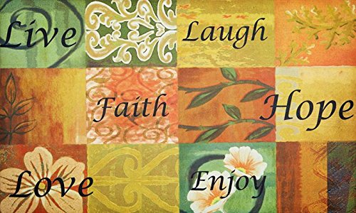 Ben&Jonah Collection Life Welcome Outdoor Rubber Entrance Mat 18 in. x 30 in.