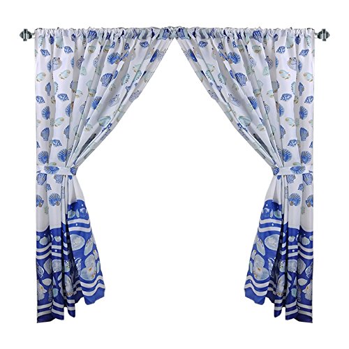 Park Avenue Deluxe Collection Park Avenue Deluxe Collection inch South Beach inch Fabric Window Curtain in Light Blue