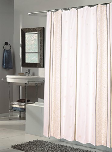 Royal Bath Extra Long Water Repellant Fabric Shower Curtain Liner with Weighted Hem (70 inch x 84 inch ) - Ashley