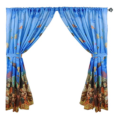 Park Avenue Deluxe Collection Park Avenue Deluxe Collection inch Seascape inch Fabric Window Curtain