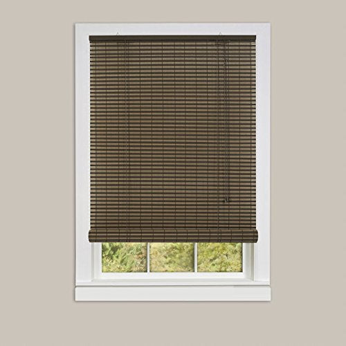 Park Avenue Collection Ashland Vinyl Roll-Up Blind 60x72 - Cocoa/Almond
