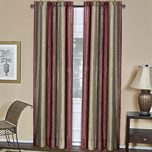 Ben&Jonah Collection Ombre Window Curtain Panel 50x63 - Burgundy