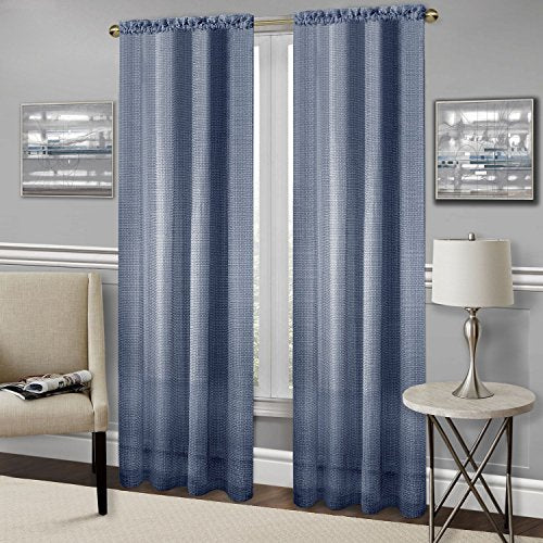 Ben&Jonah Collection Richmond Window Curtain Panel - 52x63 - Navy