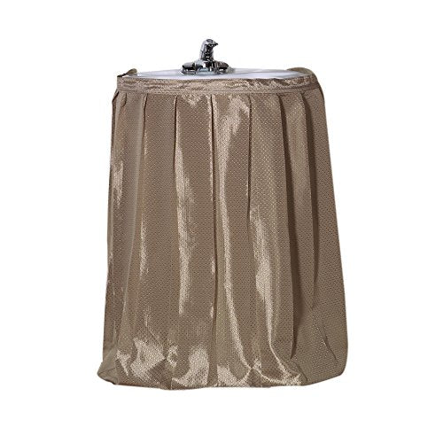 Park Avenue Deluxe Collection Park Avenue Deluxe Collection inch Lauren inch Diamond-Piqued 100% Polyester Sink Drape in Linen
