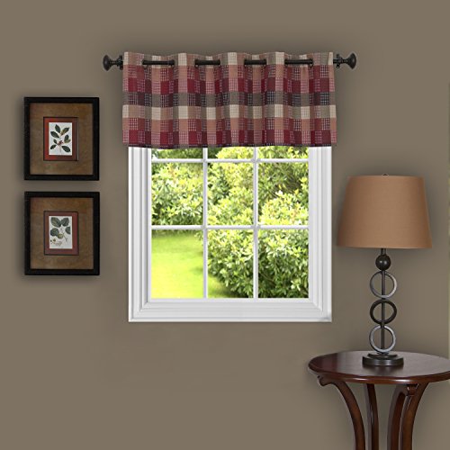 Ben&Jonah Collection Harvard - Valance w/10 Sm Grommets - 58x14 Burgundy