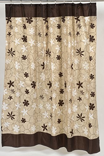 Royal Bath Collection Amsterdam Fabric Shower Curtain 70 inch x 72 inch (White)