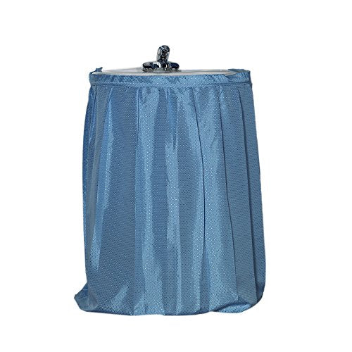 Park Avenue Deluxe Collection Park Avenue Deluxe Collection inch Lauren inch Diamond-Piqued 100% Polyester Sink Drape in Light Blue