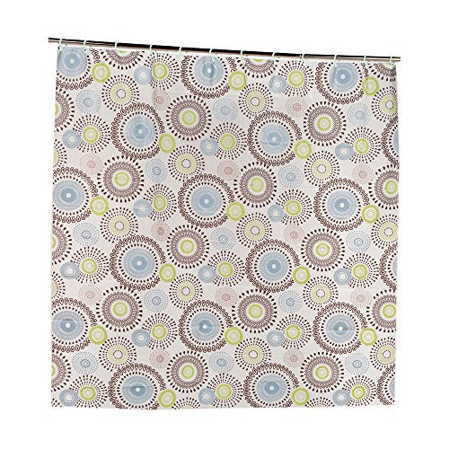 Park Avenue Deluxe Collection Park Avenue Deluxe Collection inch Jasmine inch PEVA Shower Curtain with Built-in Hooks
