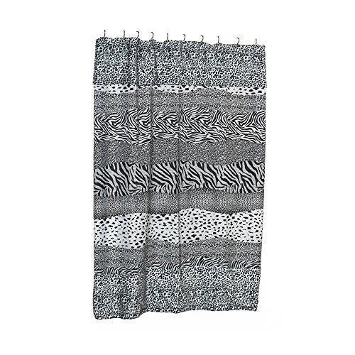 Park Avenue Deluxe Collection Park Avenue Deluxe Collection inch Snow Leopard inch Faux Fur-Trimmed Shower Curtain