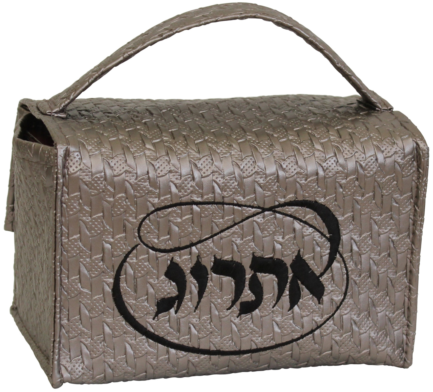 Ben and Jonah Esrog Box Vinyl - Taupe W/Black Embroidery