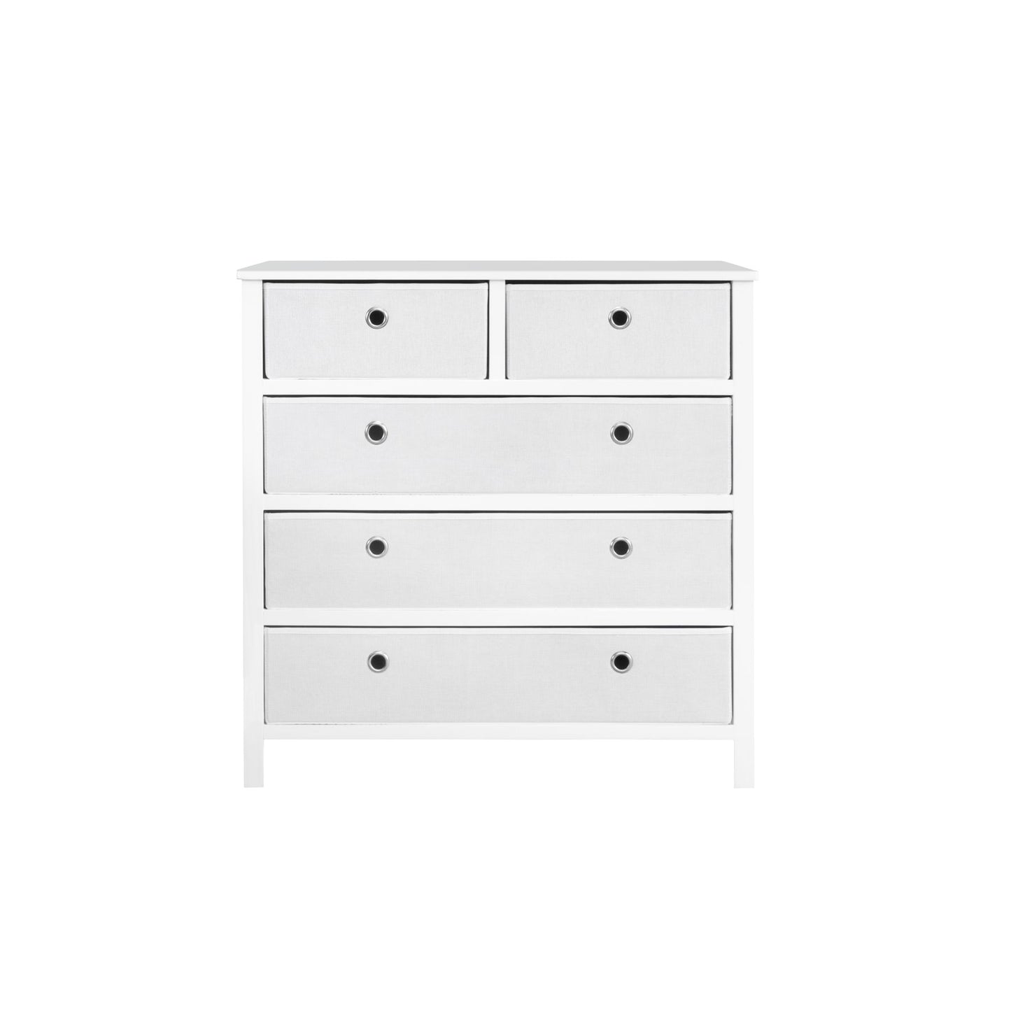 Traditional Elegance EZhome Foldable Furniture Split Drawer Single Dresser 31” x 31” x 19” - White