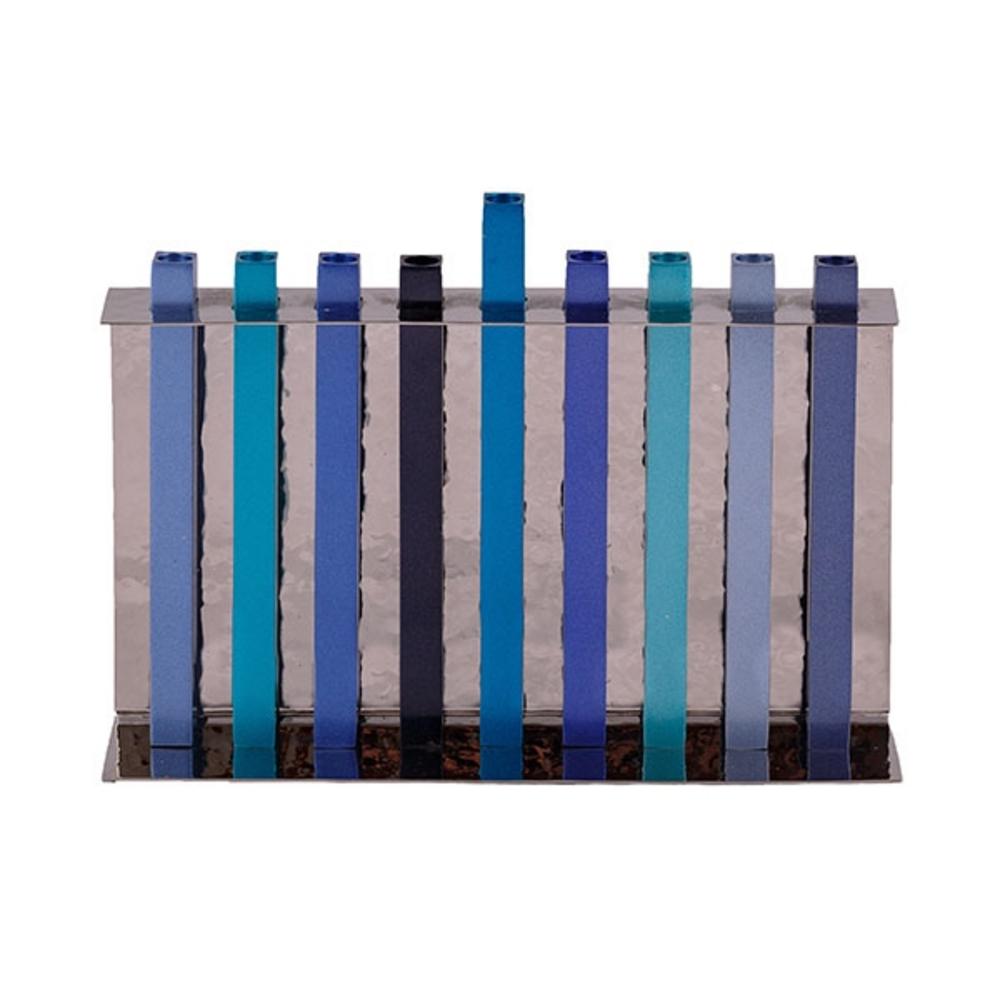 Ben&Jonah Chanukah Menrorah - Long Branches - Blue