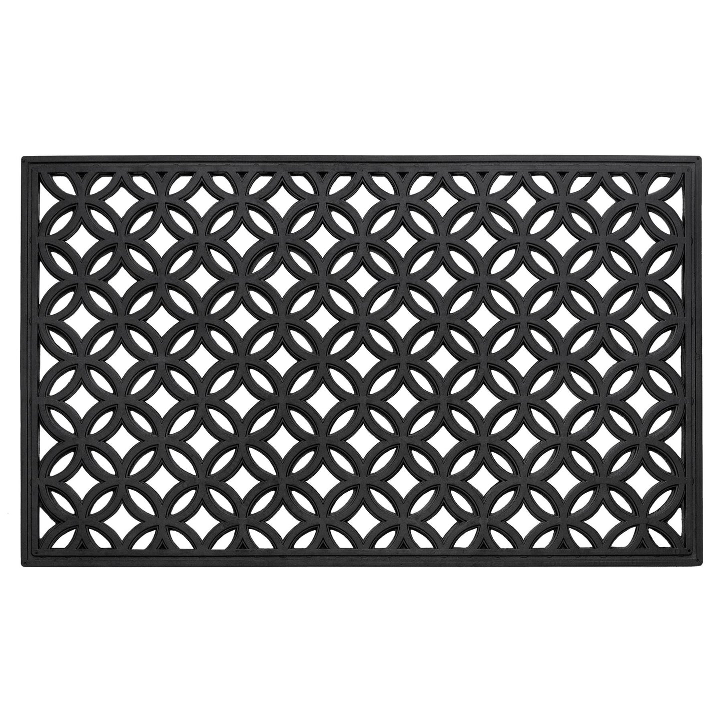 Traditional Elegance Wrought Iron Rubber Mat 18x30 - Diamond