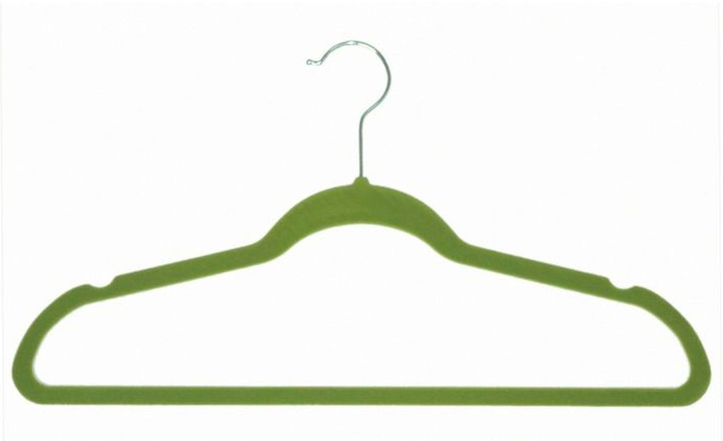 Traditional Elegance Velvet Anti-Slip Hangers - Green