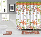 18-Piece Bathroom Set - Total makeover - Includes Fabric Shower Curtain, Bath Rug & Contour Rug, 3 Towels and 12 Hooks
