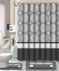 18-Piece Bathroom Set - Total makeover - Includes Fabric Shower Curtain, Bath Rug & Contour Rug, 3 Towels and 12 Hooks