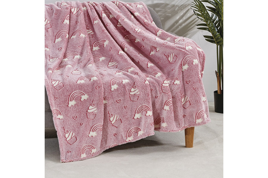 Ben & Jonah Glow In The Dark Throw Blanket – 50 X 70 Inch Soft Polyester, Luminous Design For Cozy Nights
