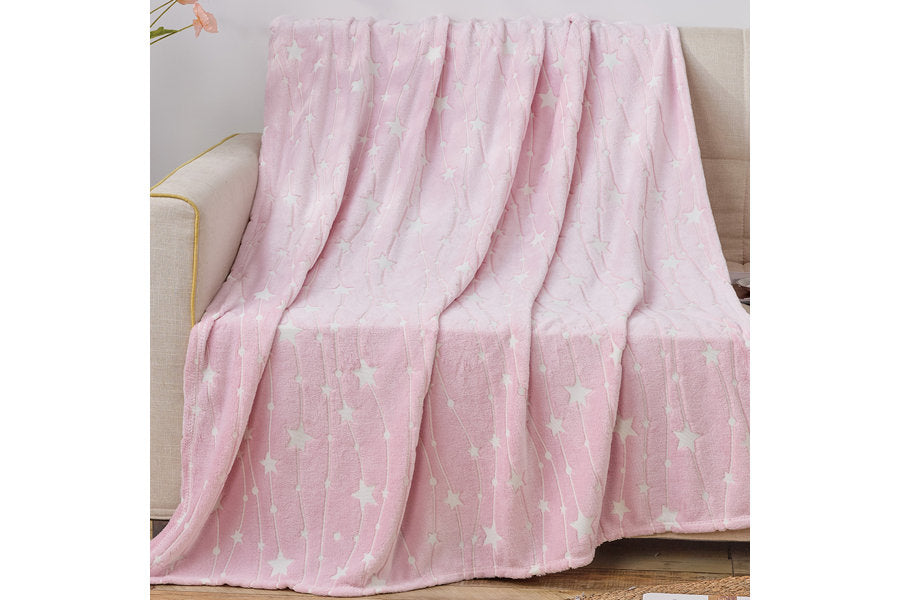 Ben & Jonah Glow In The Dark Throw Blanket – 50 X 70 Inch Soft Polyester, Luminous Design For Cozy Nights