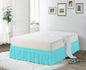 EasyWrap Aqua Elastic Ruffled Bed Skirt with 16" Drop - Queen/King