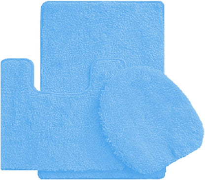 Simple Elegance by Ben&Jonah 3 Piece Bath Rug Set: 1 Bath Rug , 1 Contour Mat and 1 Toilet Seat Cover