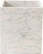 Luxurious Waste Basket - Engineered White Stone | Elegant Bathroom Trash Bin