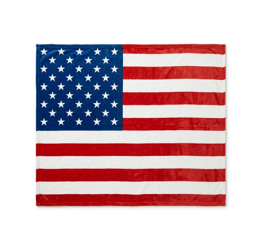 American Flag Ultra Lush Oversized Throw Blanket 50x70, Patriotic Stars and Stripes Plush Fleece, Red White Blue USA 250th Anniversary Independence Day Throw for Couch Bed Sofa