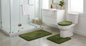 3-Piece Bathroom Rug Set, Soft Microfiber Bath Mat, Contour Rug & Toilet Lid Cover with Non-Slip Backing, Absorbent & Plush