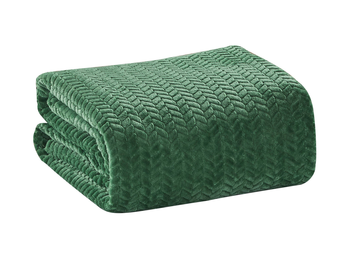 SimpleElegance Arrow-Shaped Braided Jacquard Textured Blanket