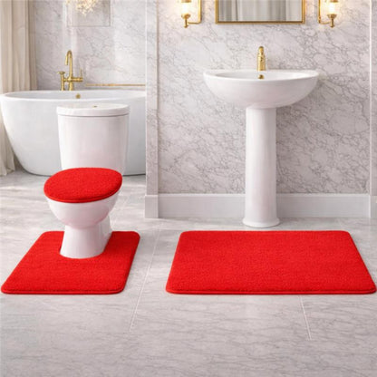Soft Comfort Plush 3-Piece Bath Rug Set with Non-Skid Backing