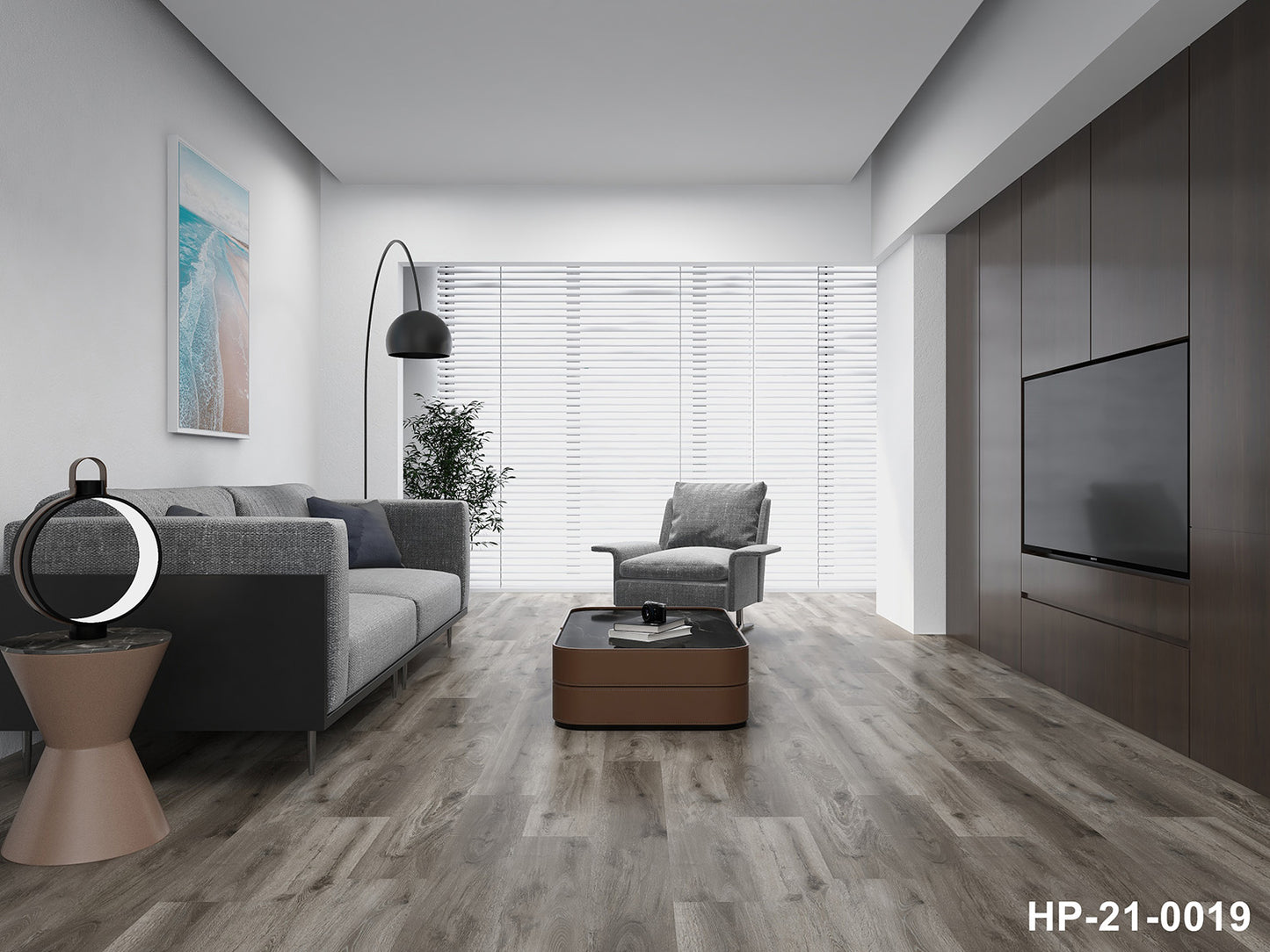 LUXURIOUS VINYL 48" FLOOR PLANK WOOD COLOR INTERLOCKING EASY INSTALLATION, COVERS 25.67 SQFT