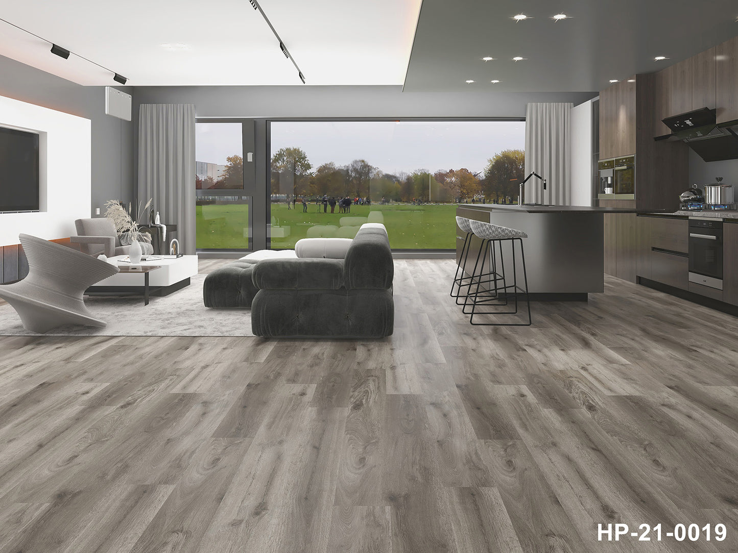 LUXURIOUS VINYL 48" FLOOR PLANK WOOD COLOR INTERLOCKING EASY INSTALLATION, COVERS 25.67 SQFT