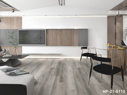 LUXURIOUS VINYL 48" FLOOR PLANK GREY LIGHT OAK COLOR INTERLOCKING EASY INSTALLATION, COVERS 24.03 SQFT