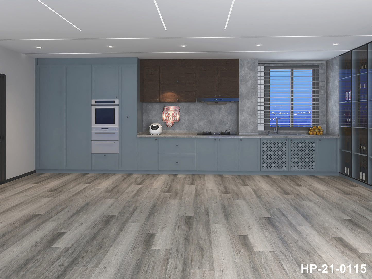 LUXURIOUS VINYL 48" FLOOR PLANK GREY LIGHT OAK COLOR INTERLOCKING EASY INSTALLATION, COVERS 24.03 SQFT