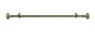 Lorraine Collection Elegant Metal Window Curtain Rod - Othello Pewter (66 inch -120 inch )