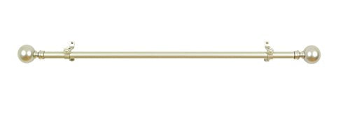 Lorraine Collection Elegant Metal Window Curtain Rod - Hanover (66 inch -120 inch )
