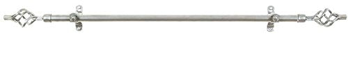 Park Avenue Collection Metallo Decorative Rod & Finial Lexus Silver 28-48