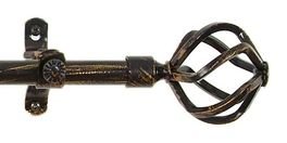Ben&Jonah Collection Metallo Decorative Rod & Finial Avalon Black/Gold 48-86