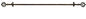 Park Avenue Collection Metallo Decorative Rod & Finial Avalon Black/Gold 28-48