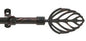 Ben&Jonah Collection Metallo Decorative Rod & Finial Leaf 48-86