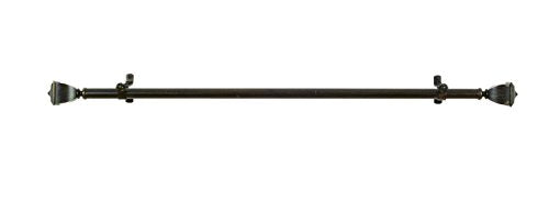 Lorraine Collection Elegant Metal Window Curtain Rod - Maestro (66 inch -120 inch )