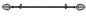 Park Avenue Collection Metallo Decorative Rod & Finial Leaf 48-86